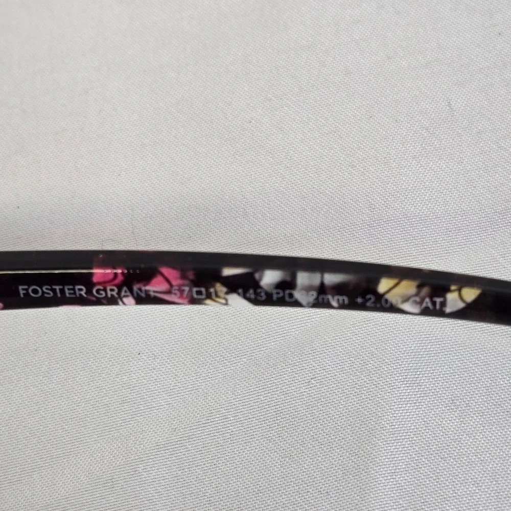 Foster Grant Floral Plastic Eyeglass‎ Frames, Black, 57017-143